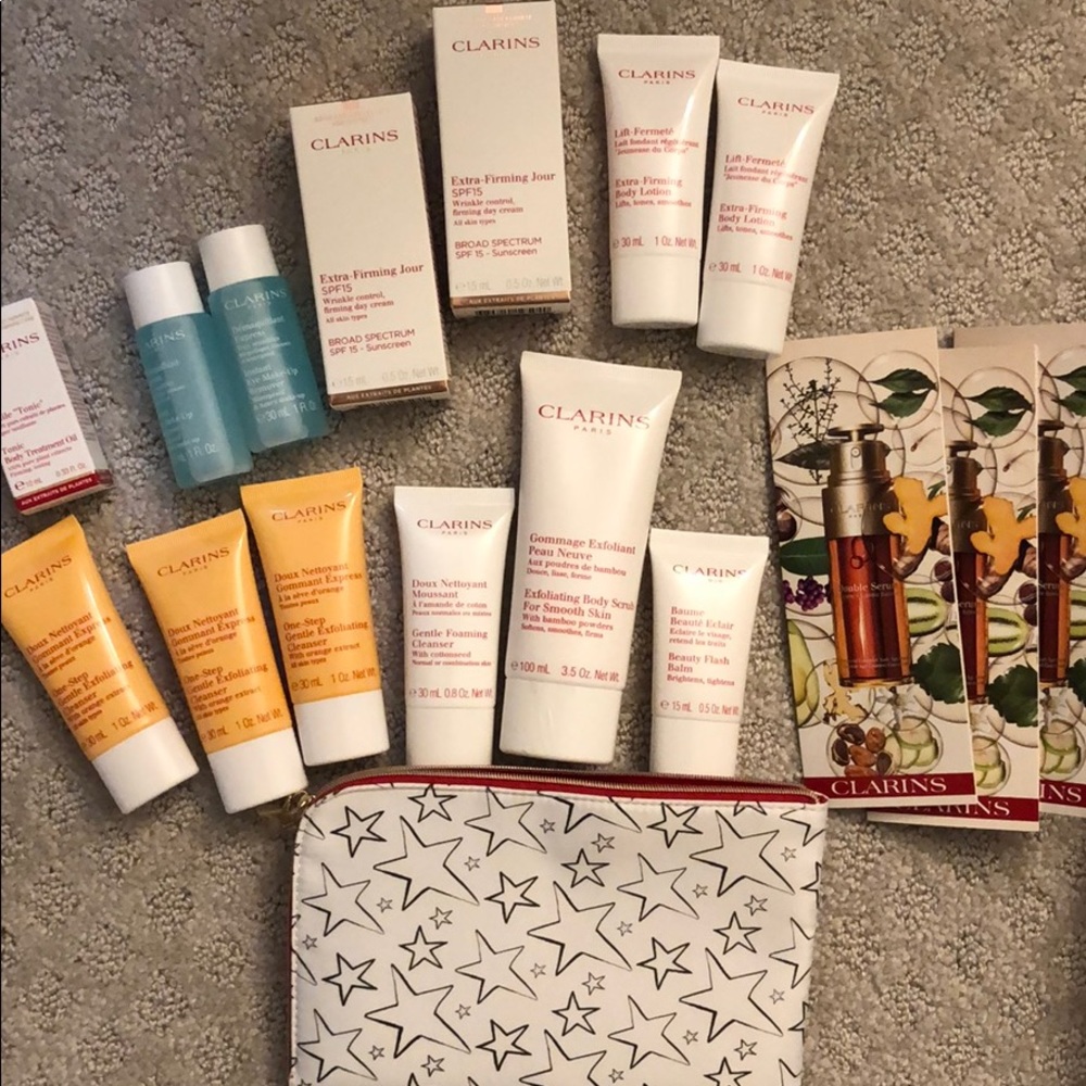 Clarins skincare samples
